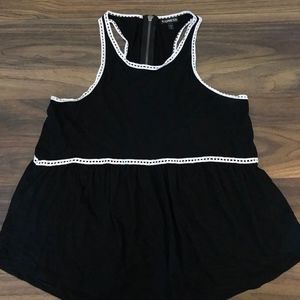 Express Women’s Tank Size L Black Zip Racerback